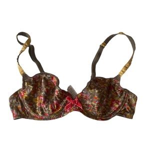funky abstract floral print bra